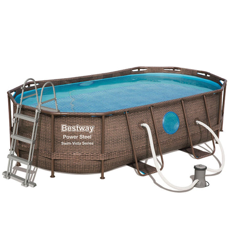 Huismerk Bestway Power Steel Oval Zwembad 427 X 250 X 100 Cm
