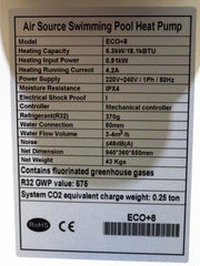 Comfortpool Zwembad Warmtepomp Comfortpool Eco+ 8