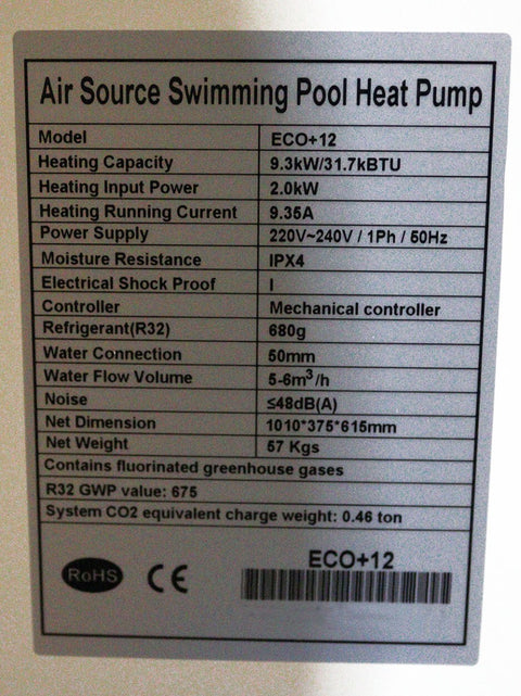 Comfortpool Zwembad Warmtepomp Comfortpool Eco+ 12